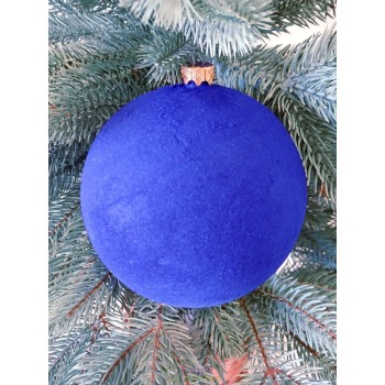 Новогодний шар "Бархат" Ø130мм синий